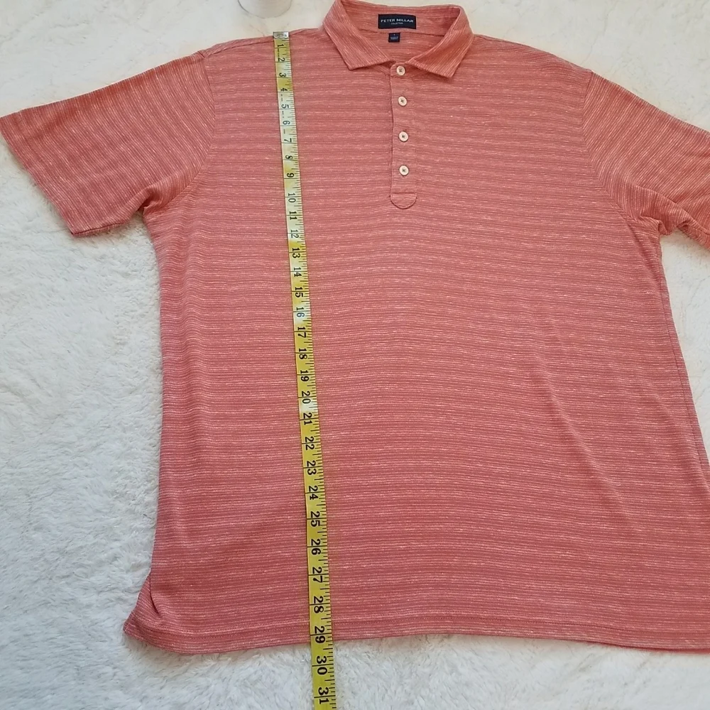 Peter Millar Collection Excursionist Cotton Linen Blend Stripe Polo Shirt